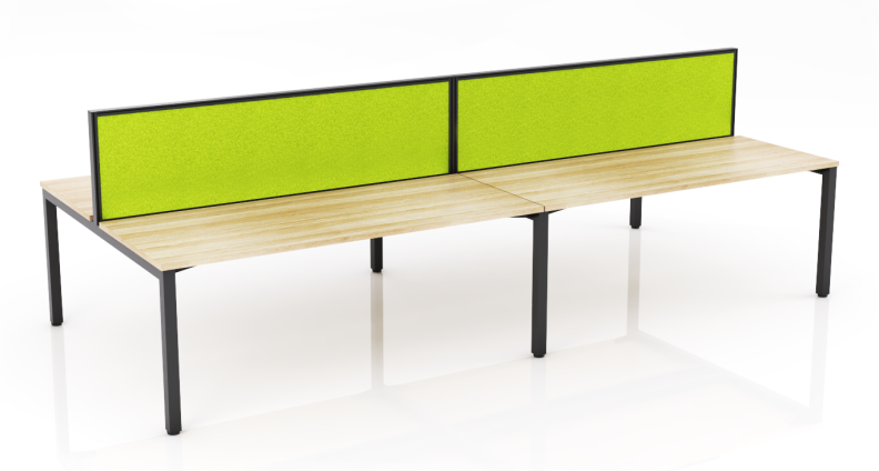 Axis Straight Desk White New Oak